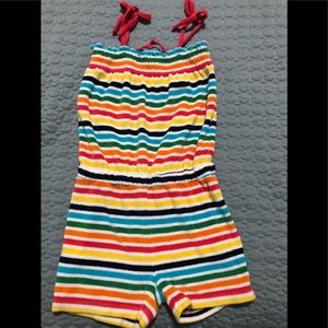 Hanna Andersson girls Sz 130 (8) terry romper EUC